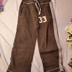Mini Boden boys brown 33 sweatpants size 7 GUC